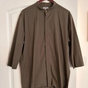 COS collarless shirt